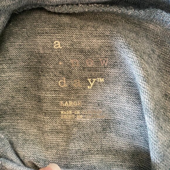 A New Day women's large pale green long sleeve stretchy turtleneck top - Picture 6 of 9